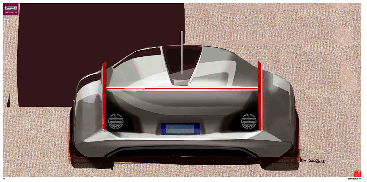 QOROS，Sketch，design sketch，Sports car，