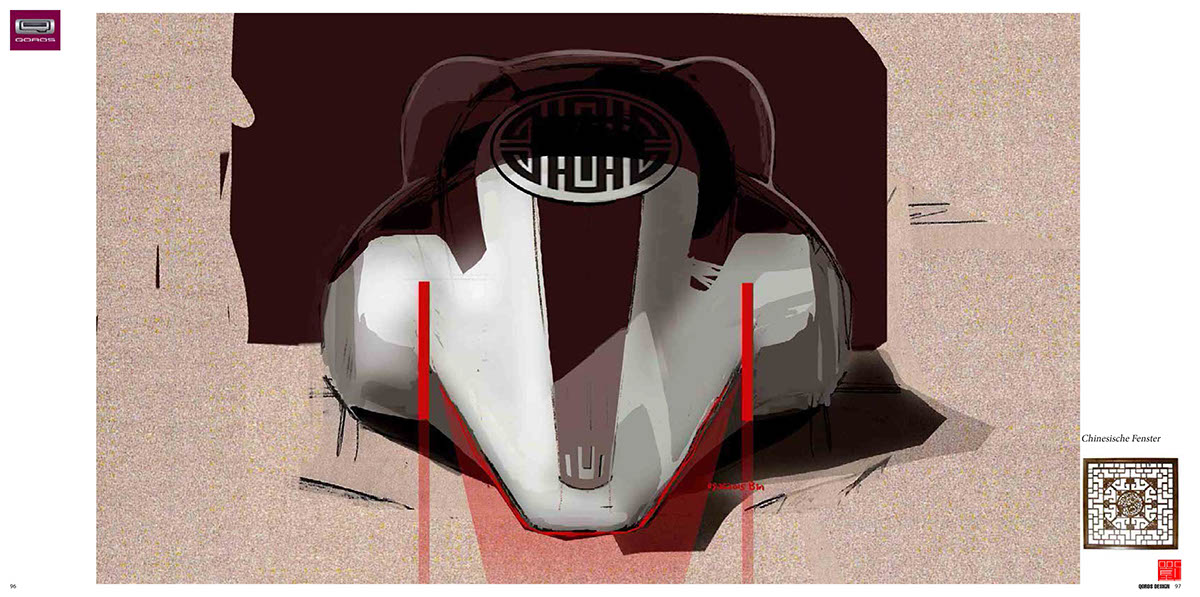 QOROS，Sketch，design sketch，Sports car，