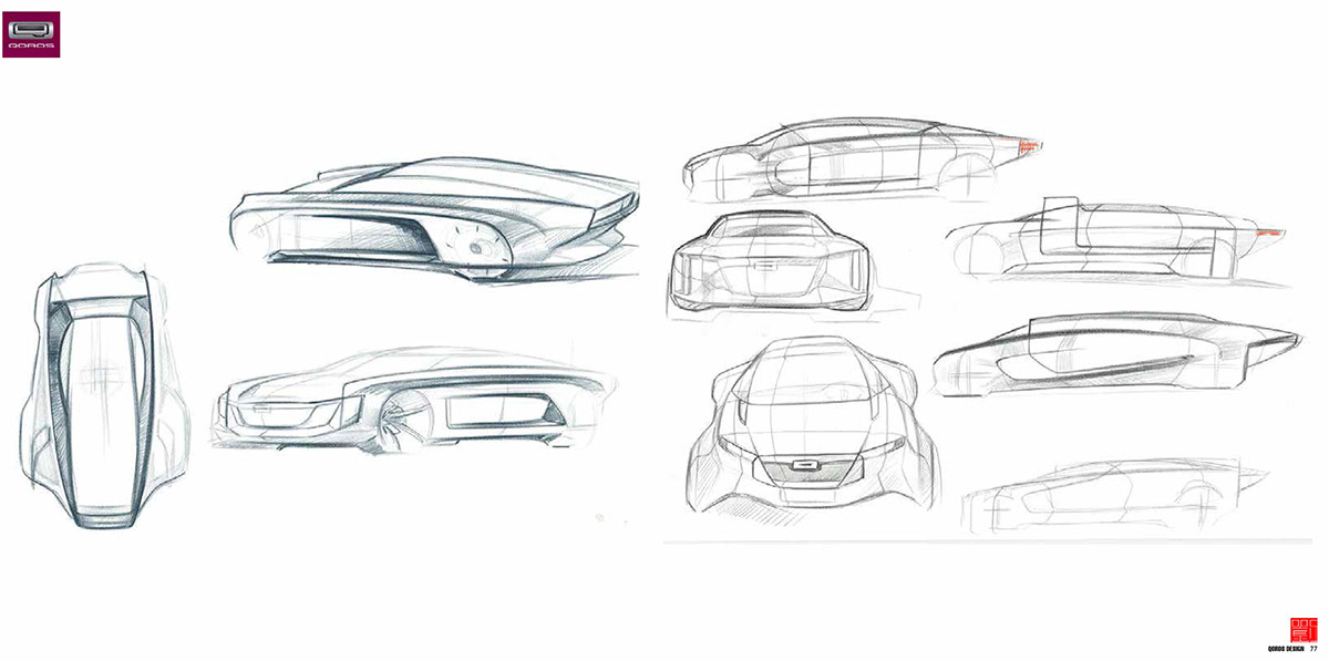 QOROS，Sketch，design sketch，Sports car，
