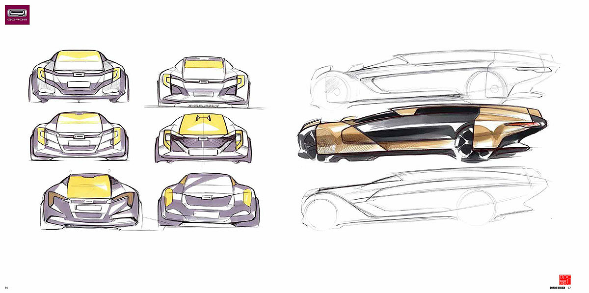 QOROS，Sketch，design sketch，Sports car，