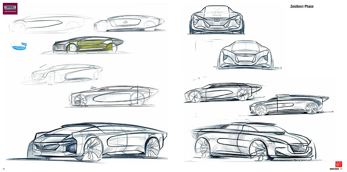 QOROS，Sketch，design sketch，Sports car，