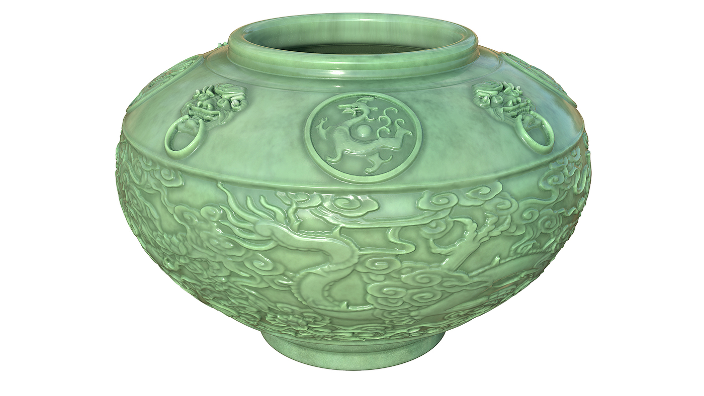 Incense altar，pot，dark-red enameled pottery teapot，Artwork，ornament，Furniture modeling and rendering tutorial，Zbrush，carving，
