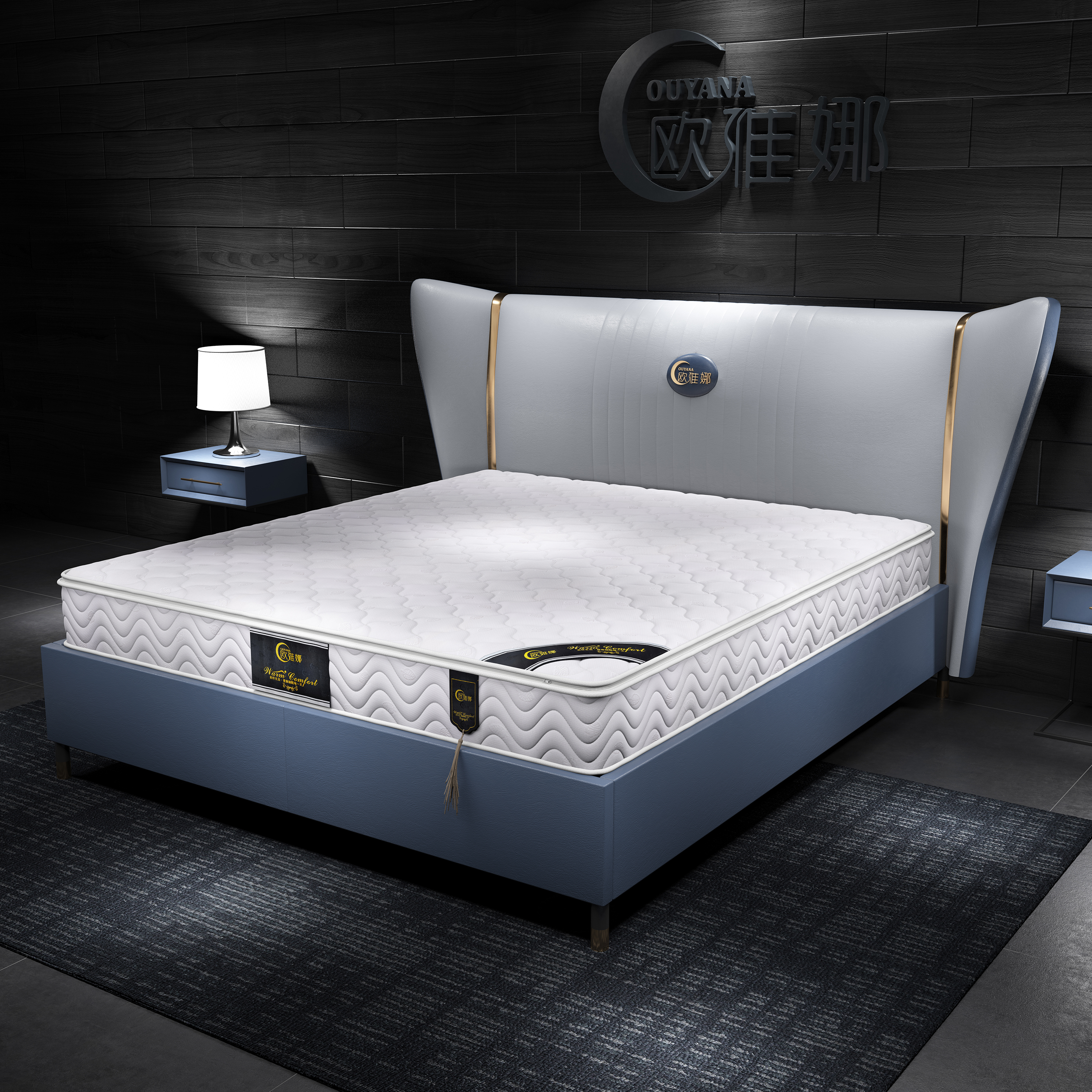 Mattress modeling and rendering tutorial，mattress，Furniture modeling and rendering tutorial，Rendering，product design，furniture design ，Antique Valley fragrance，bedding article，