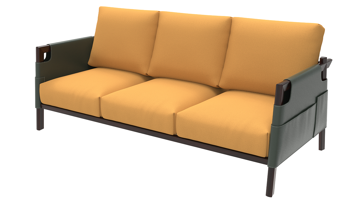 Sofa modeling and rendering tutorial，sofa，Antique Valley fragrance，furniture design ，product design，Product modeling and rendering tutorial，Sofa renderings，having an antique flavour，