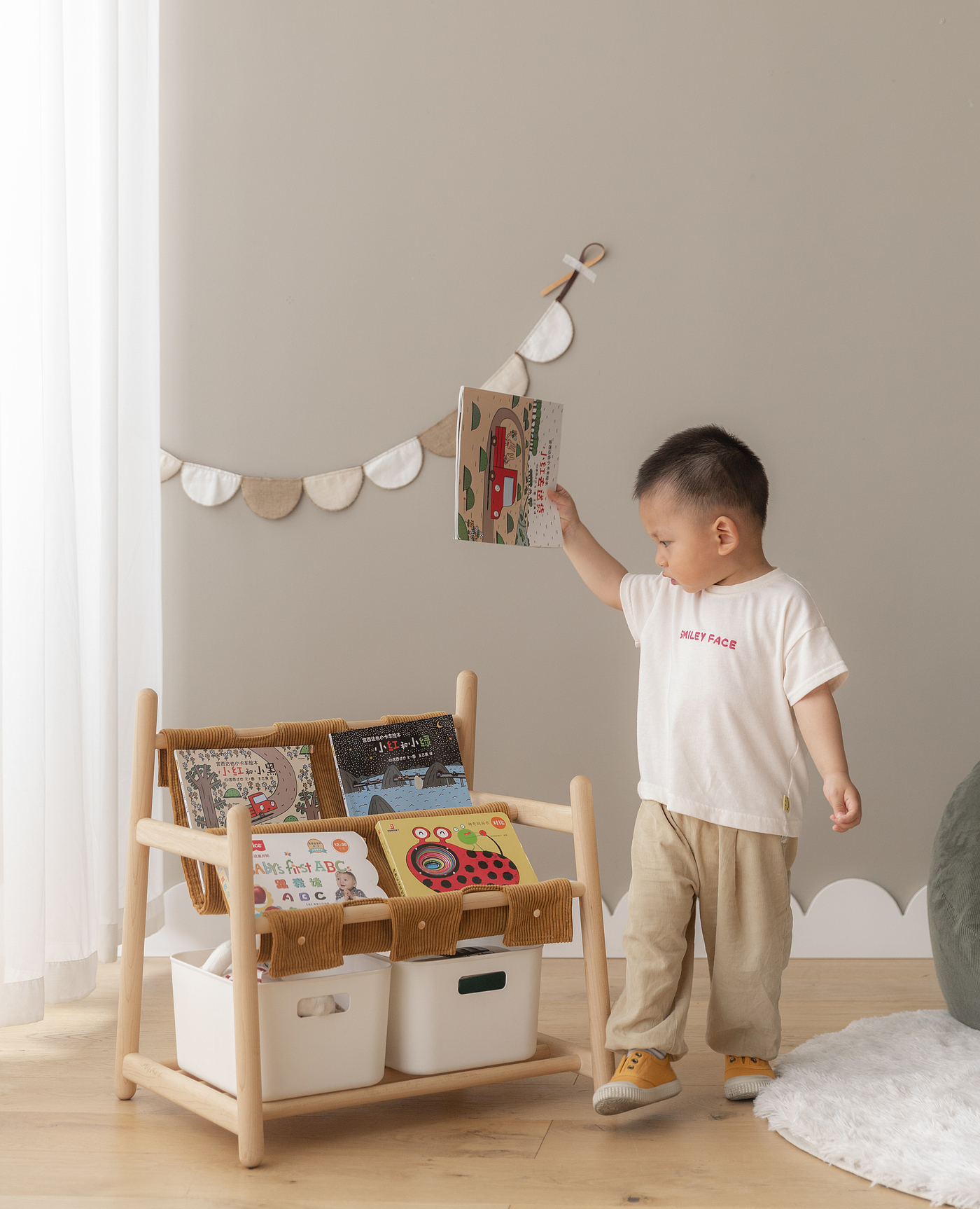 Children's furniture，Children's products，Maternal and infant products，Children bookshelf，Solid wood bookshelf，Solid wood furniture，Children's home，