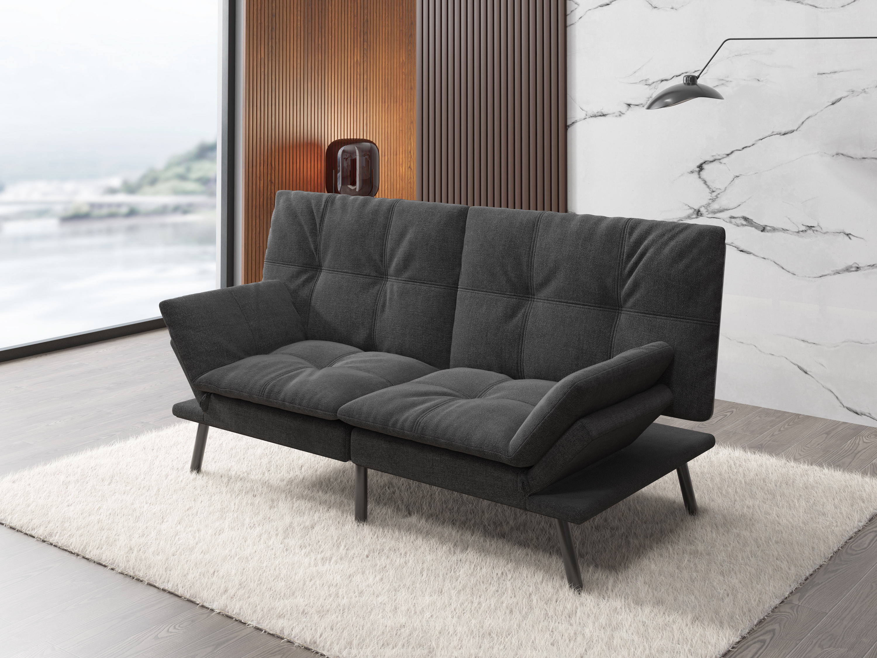 Sofa bed animation scene rendering tutorial，Sofa modeling，Furniture modeling and rendering tutorial，furniture design ，product design，Antique Valley fragrance，Animation production，Furniture animation，