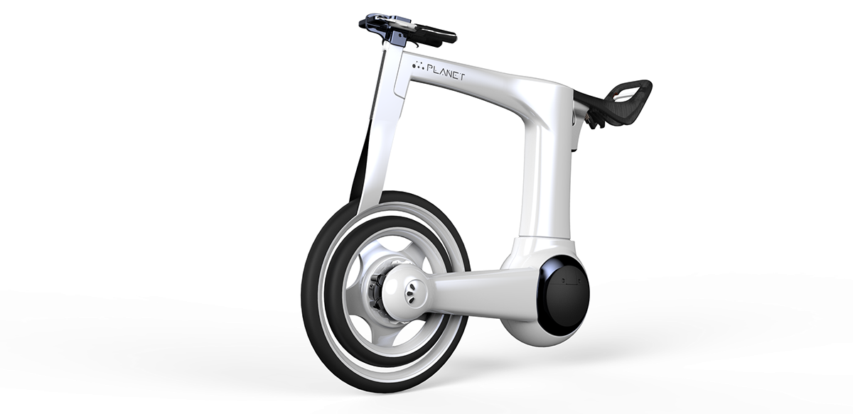 Electric，Bicycle，white，fold，