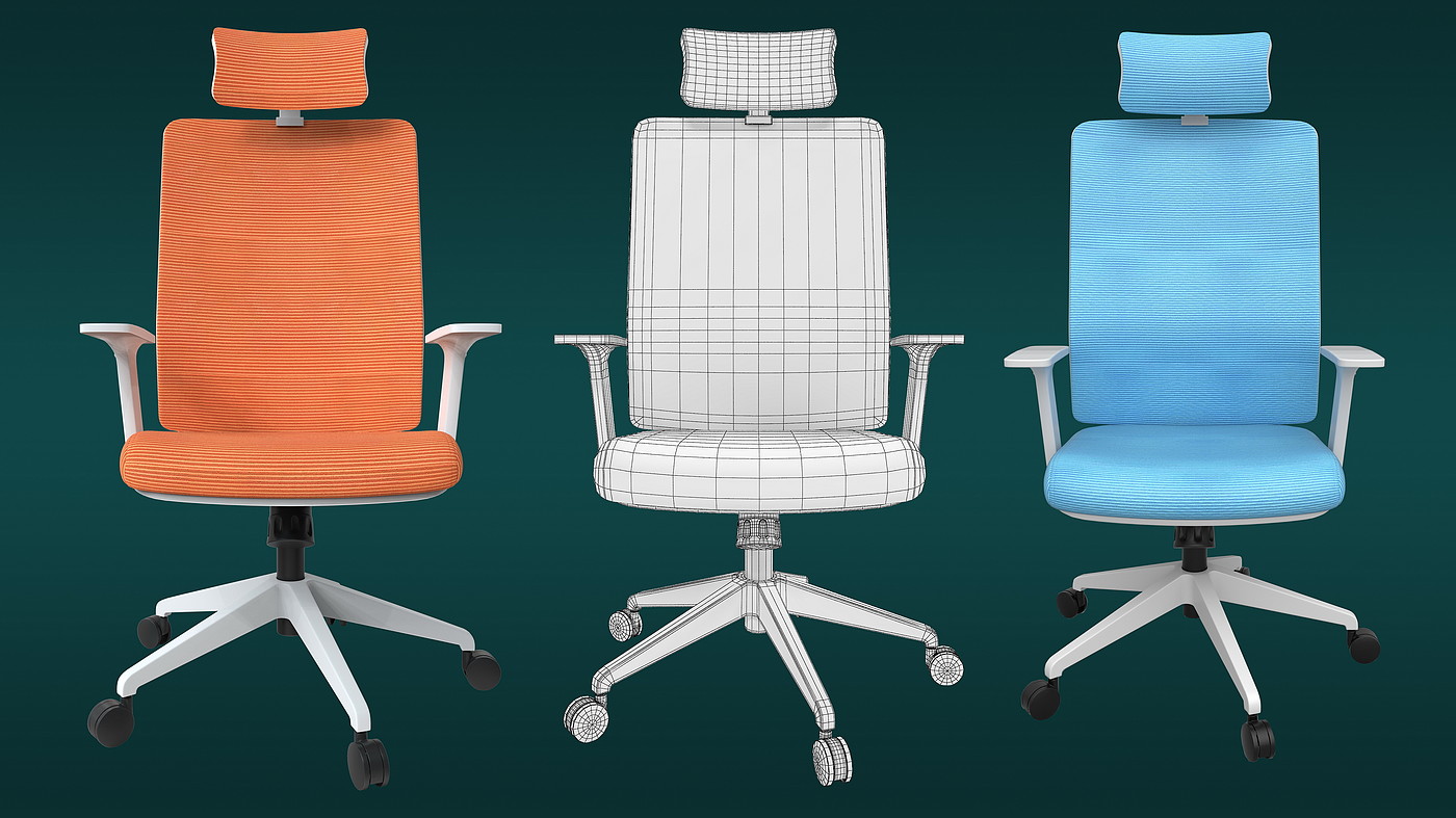 Office chair modeling and rendering tutorial，Office chair，Computer chair，Leisure chair，Work chair，furniture design ，product design，Antique Valley fragrance，