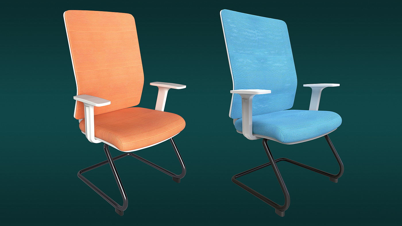 Office chair modeling and rendering tutorial，Office chair，Computer chair，Leisure chair，Work chair，furniture design ，product design，Antique Valley fragrance，