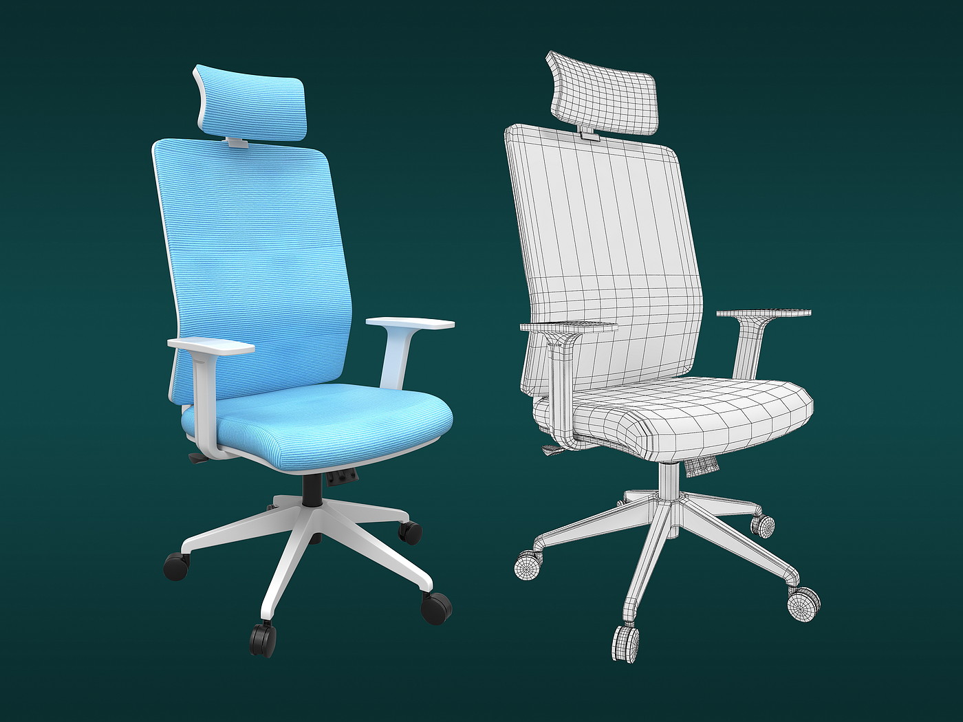 Office chair modeling and rendering tutorial，Office chair，Computer chair，Leisure chair，Work chair，furniture design ，product design，Antique Valley fragrance，