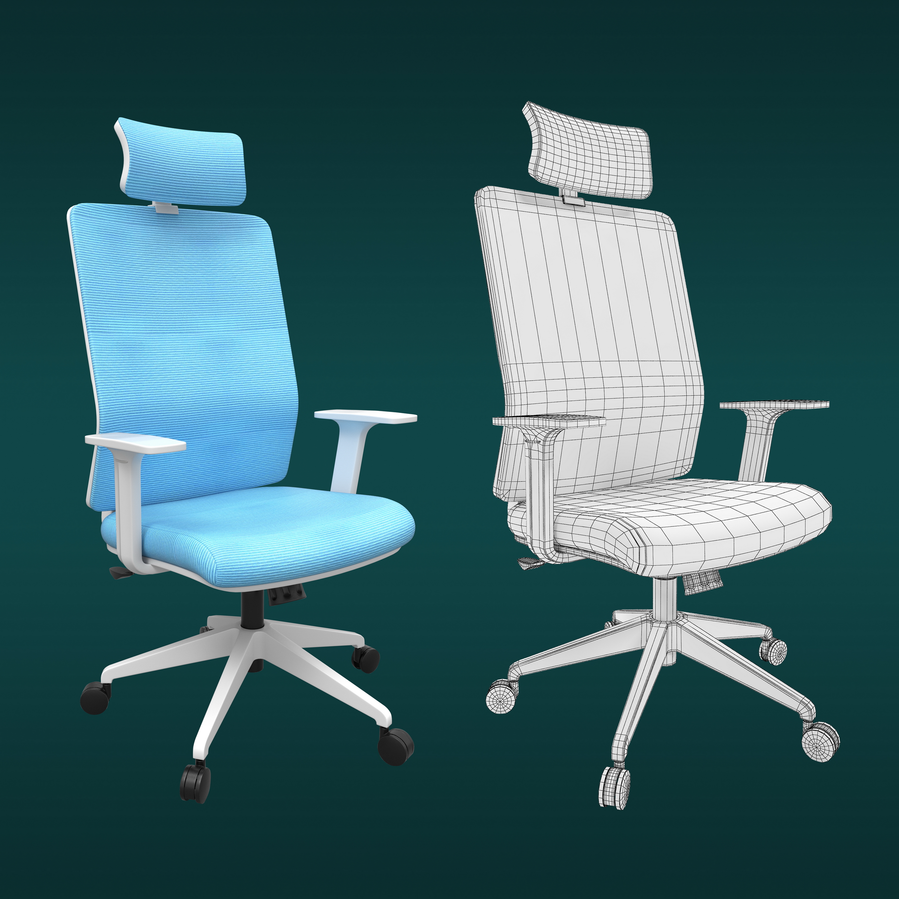 Office chair modeling and rendering tutorial，Office chair，Computer chair，Leisure chair，Work chair，furniture design ，product design，Antique Valley fragrance，