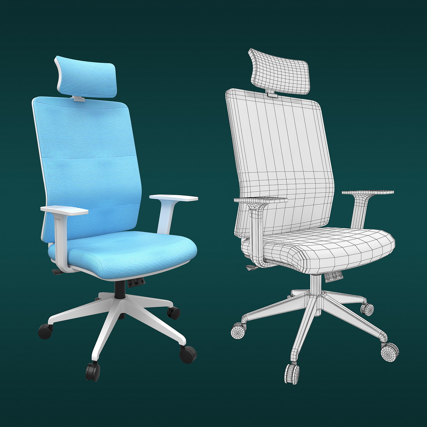 Office chair modeling and rendering tutorial，Office chair，Computer chair，Leisure chair，Work chair，furniture design ，product design，Antique Valley fragrance，