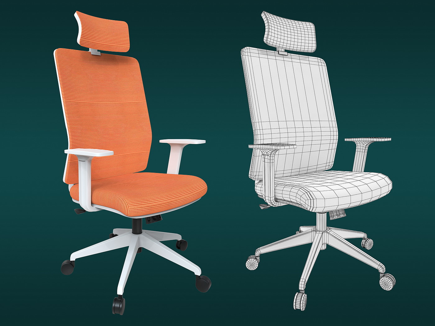 Office chair modeling and rendering tutorial，Office chair，Computer chair，Leisure chair，Work chair，furniture design ，product design，Antique Valley fragrance，