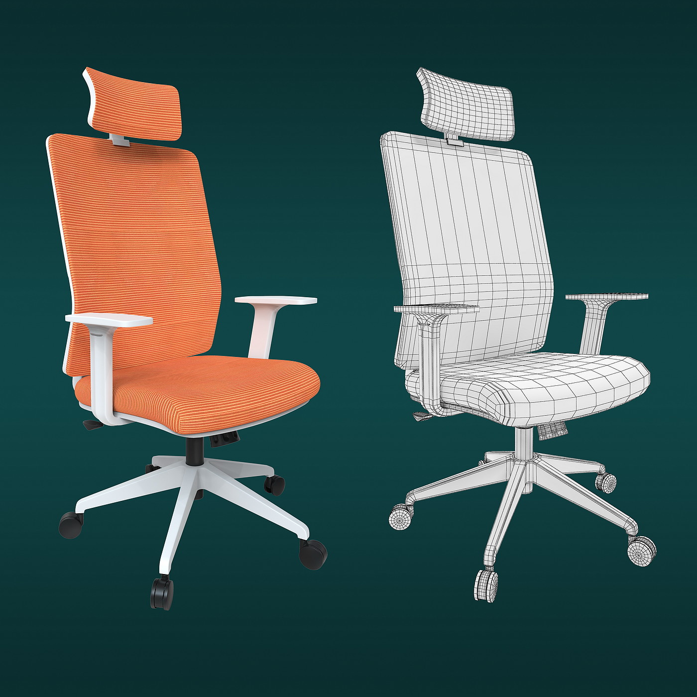 Office chair modeling and rendering tutorial，Office chair，Computer chair，Leisure chair，Work chair，furniture design ，product design，Antique Valley fragrance，