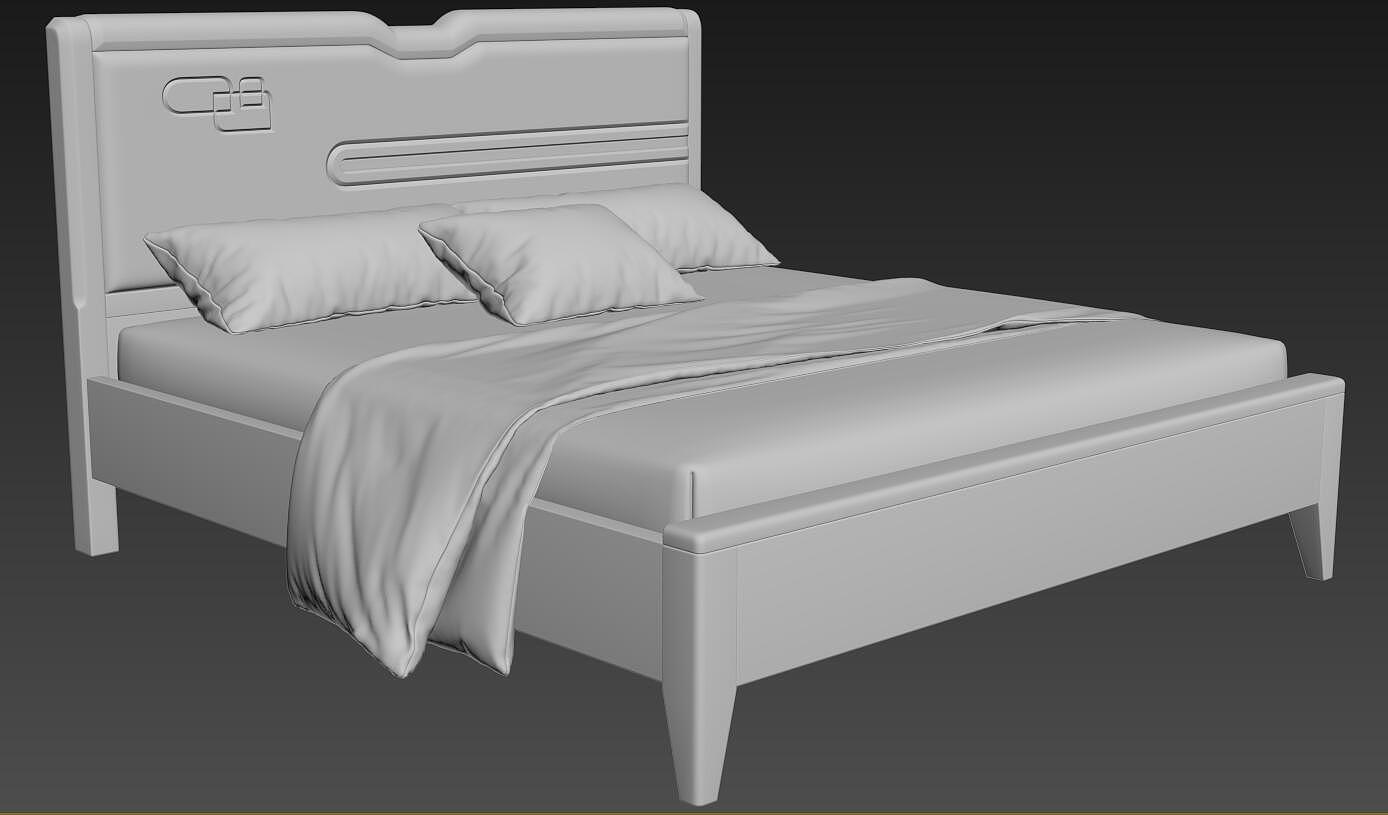 Solid wood bed modeling and rendering tutorial，Bed，bedding article，furniture design ，product design，Furniture modeling and rendering tutorial，Antique Valley fragrance，having an antique flavour，