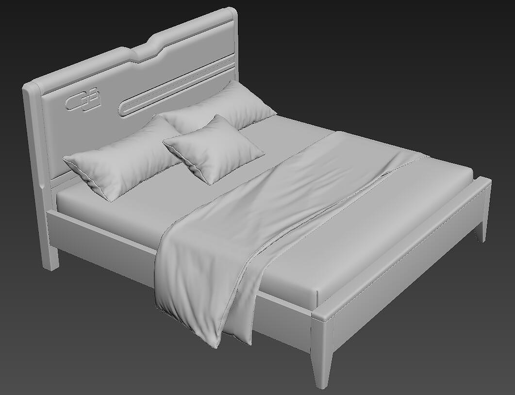 Solid wood bed modeling and rendering tutorial，Bed，bedding article，furniture design ，product design，Furniture modeling and rendering tutorial，Antique Valley fragrance，having an antique flavour，