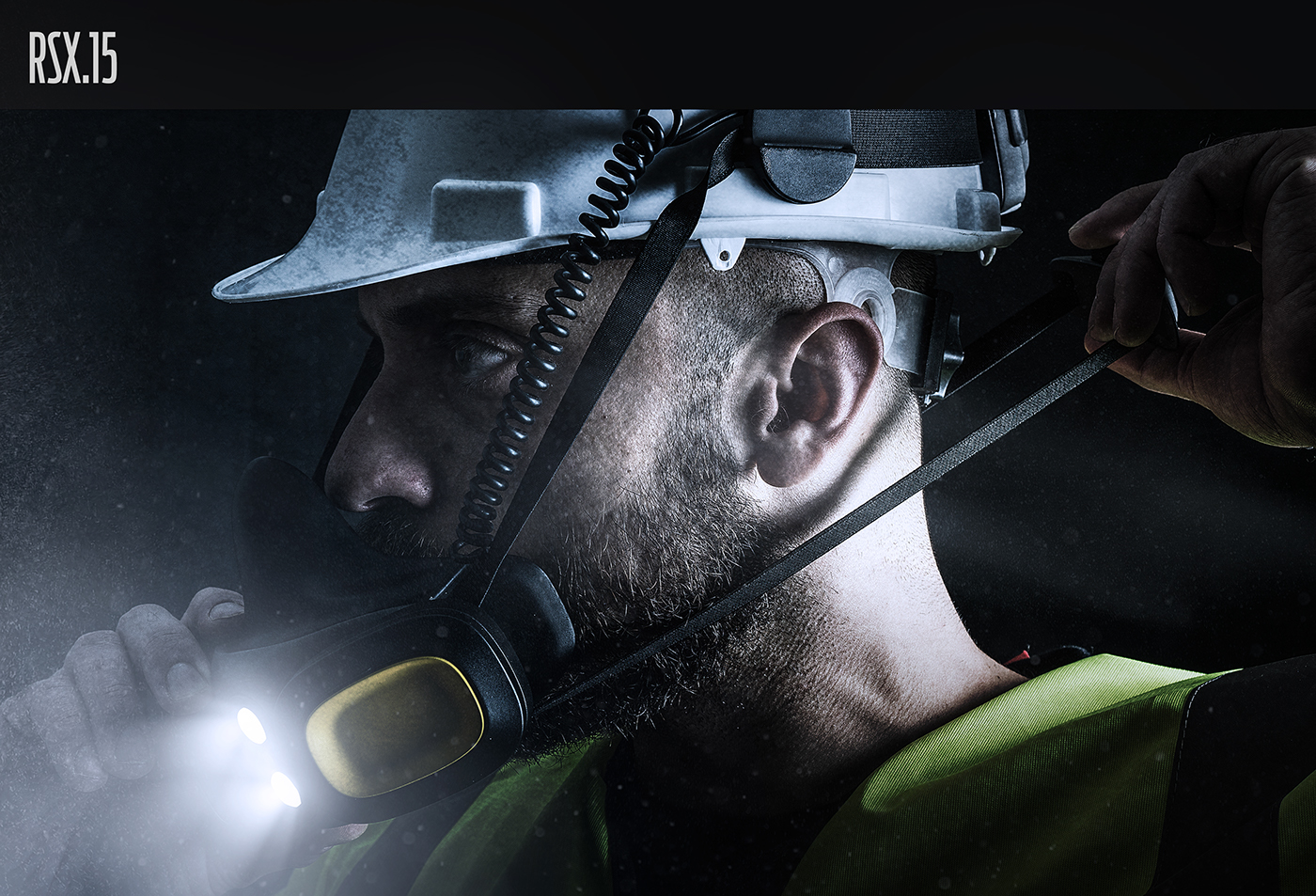 RSX15，safety hat，breathing，face shield，