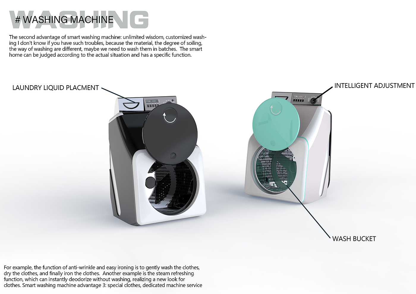 Washing machine，Intelligent electric appliance，an electric appliance，innovate，originality，