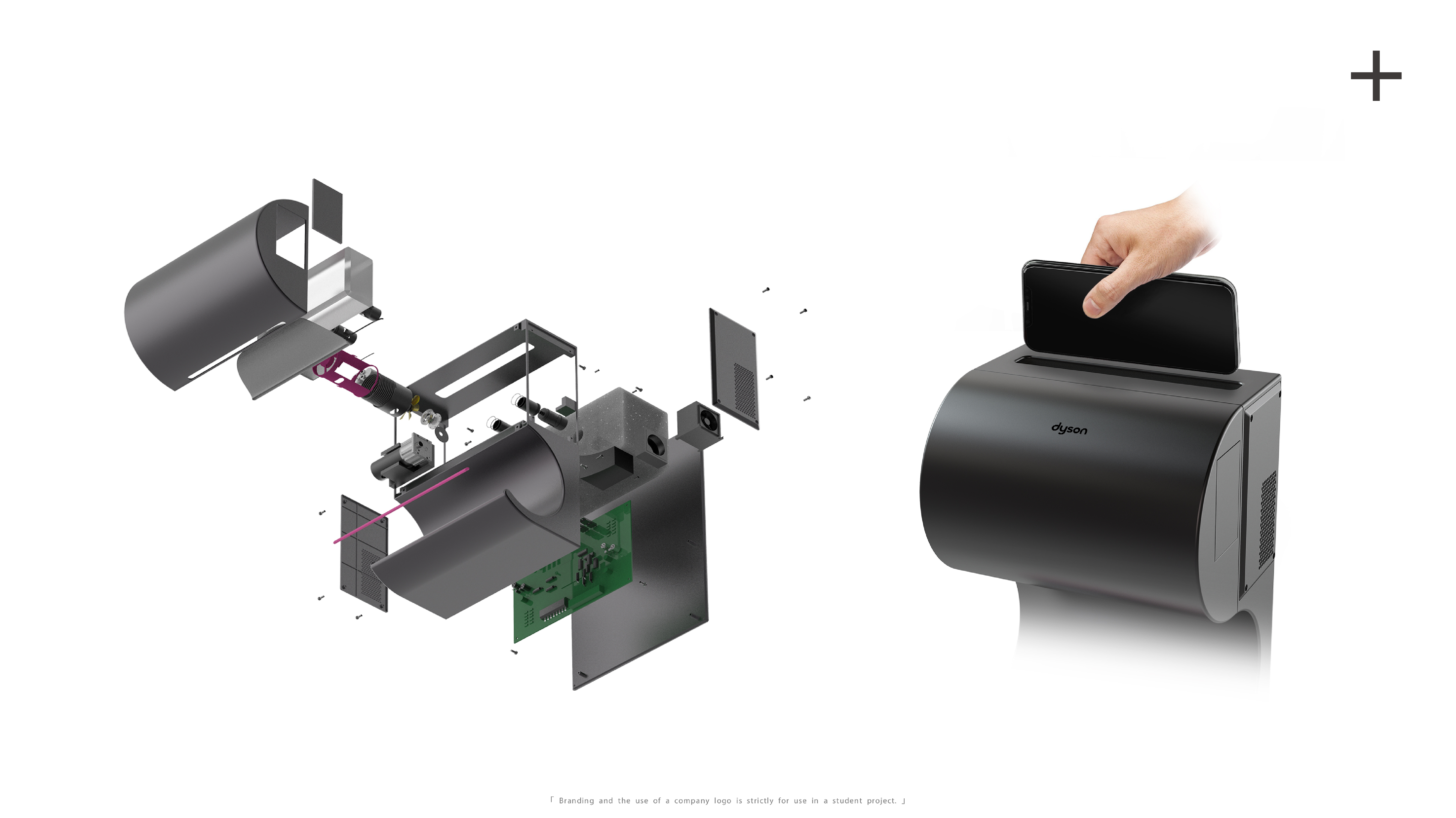 dysone，hand drier，Covid-19，novel coronavirus，Mobile phone disinfection，industrial design，product design，Home appliance design，