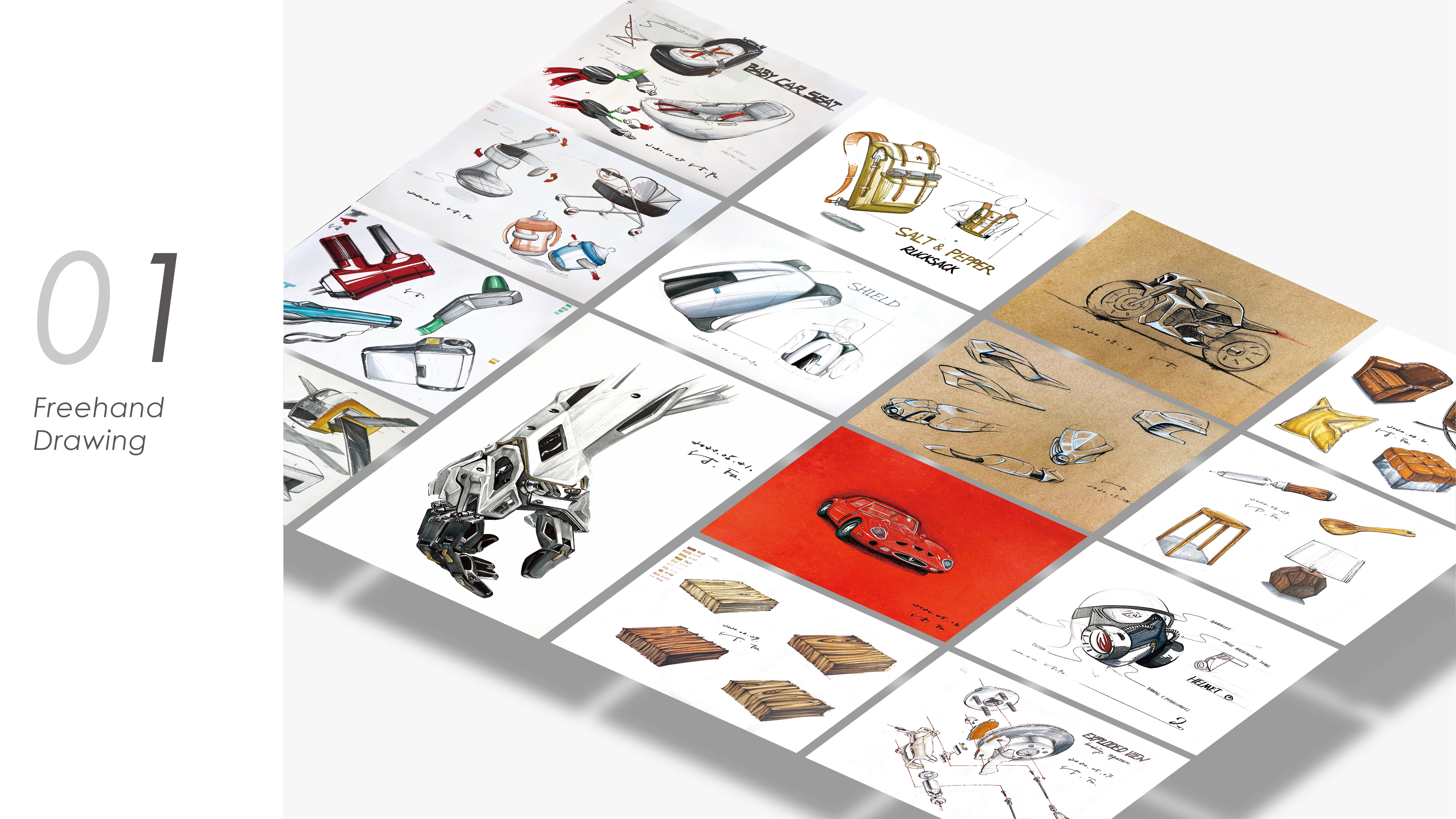 Hand drawn，Electric drawing，Procreate，industrial design，product design，