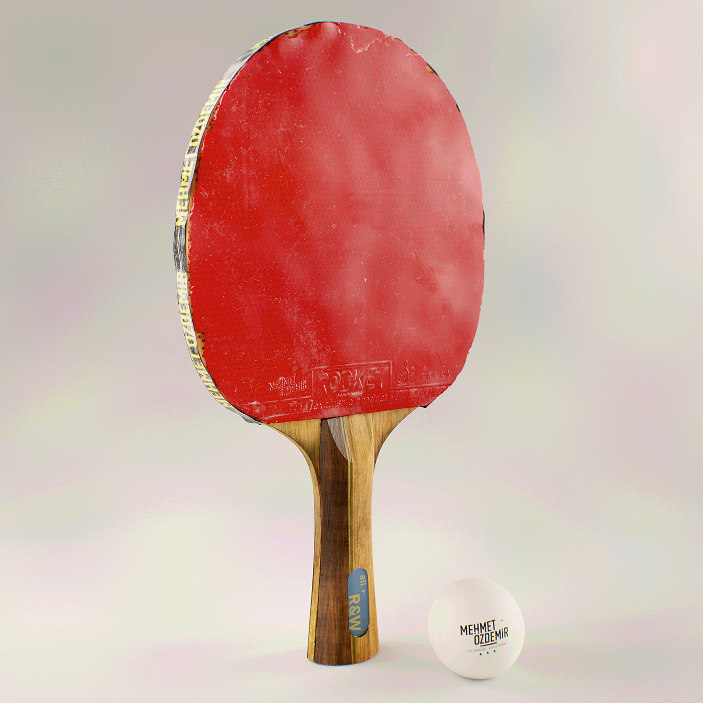 table tennis bat，Table Tennis，UV mapping，modeling，