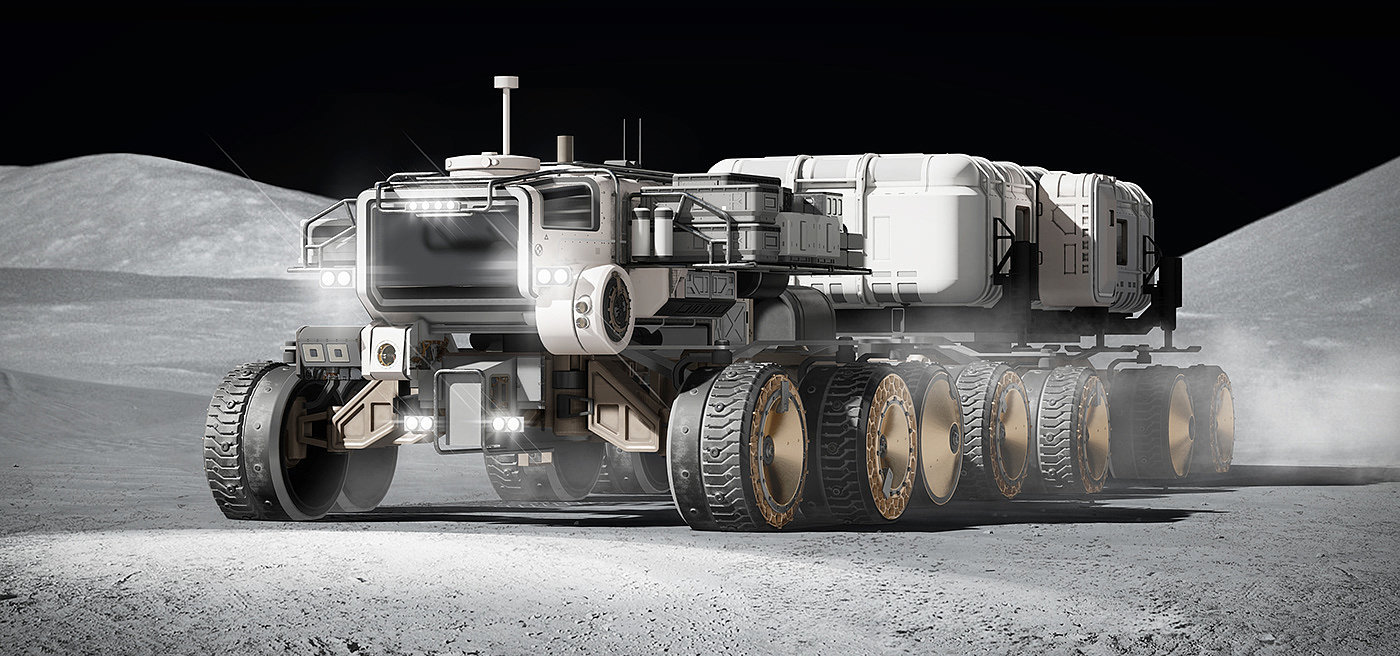 Moon，truck，lunar rover，