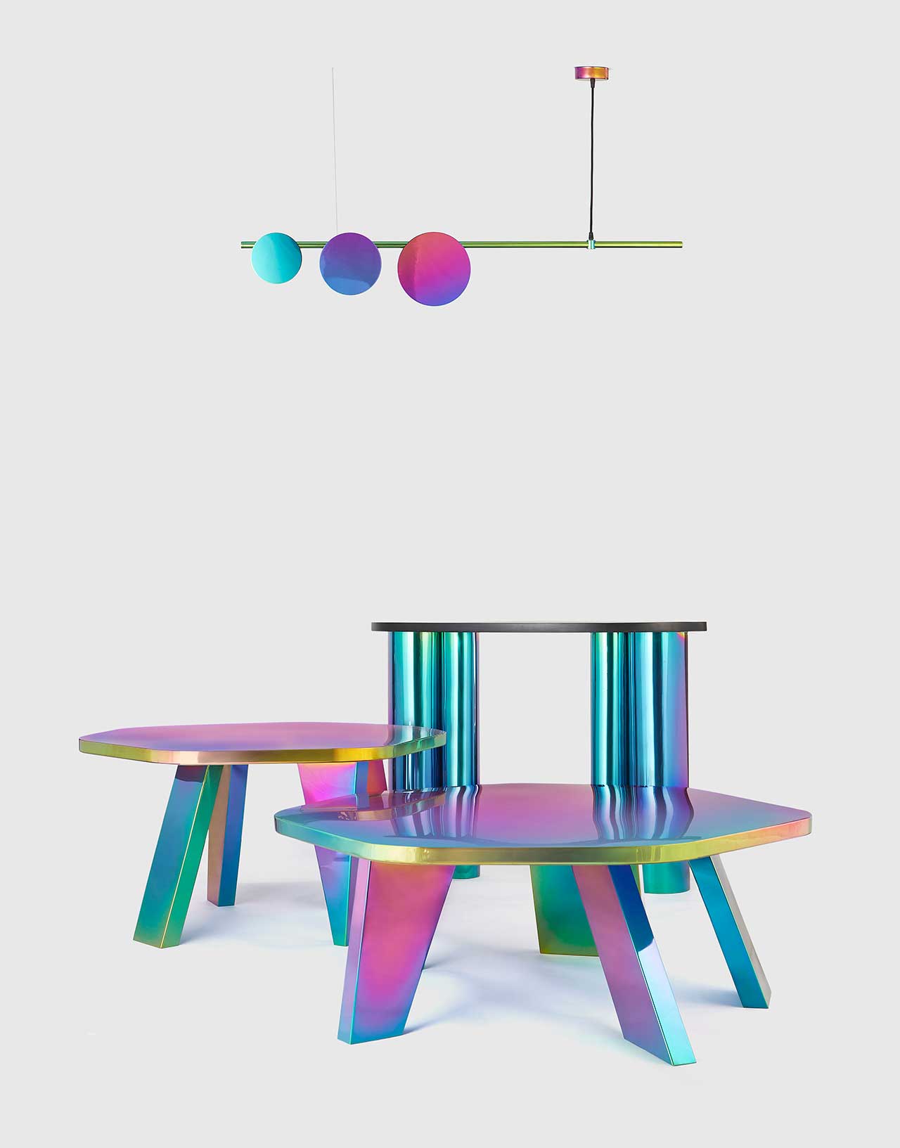 rainbow，lighting，stainless steel，