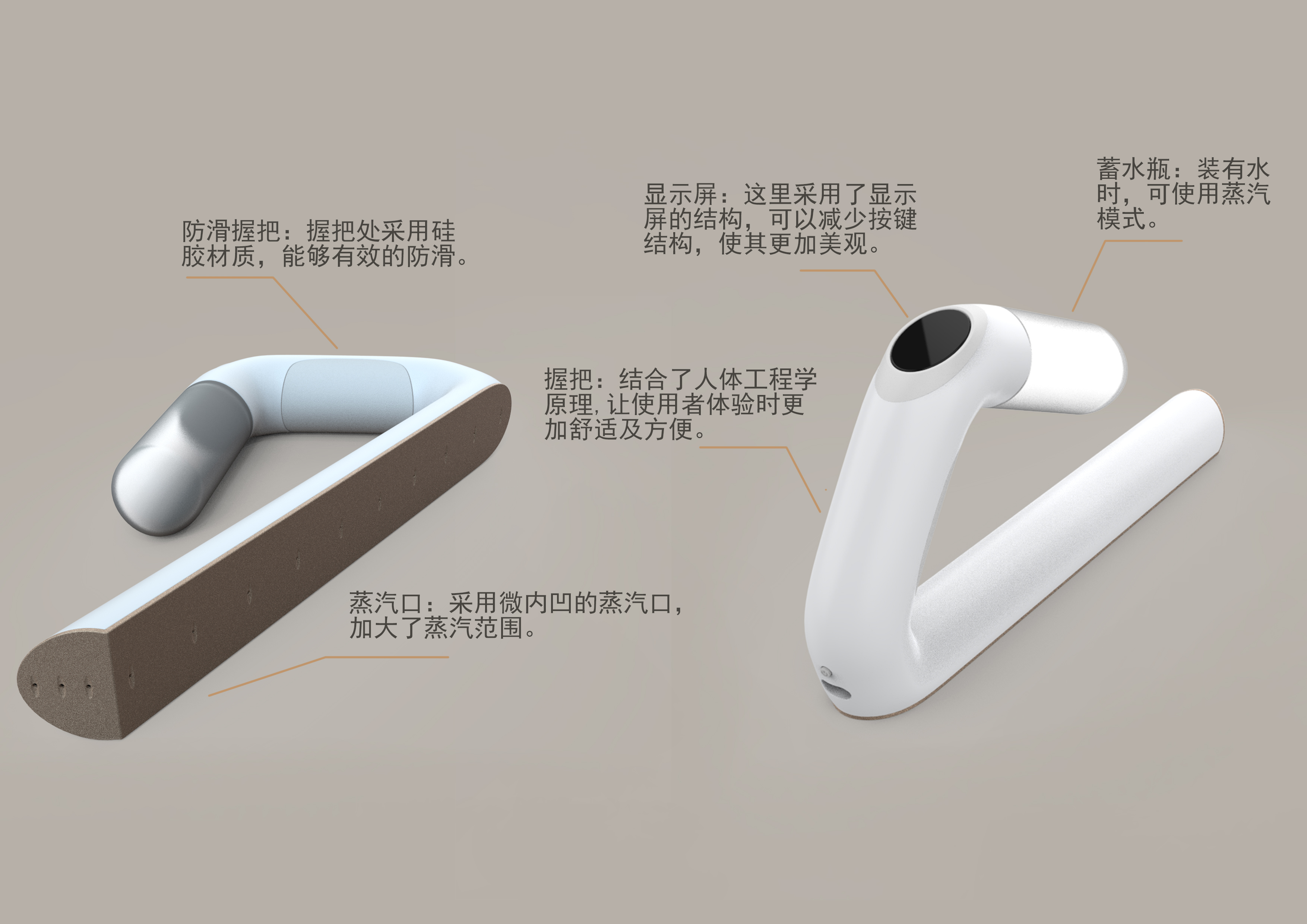 The combination of hanging ironing machine and iron.，