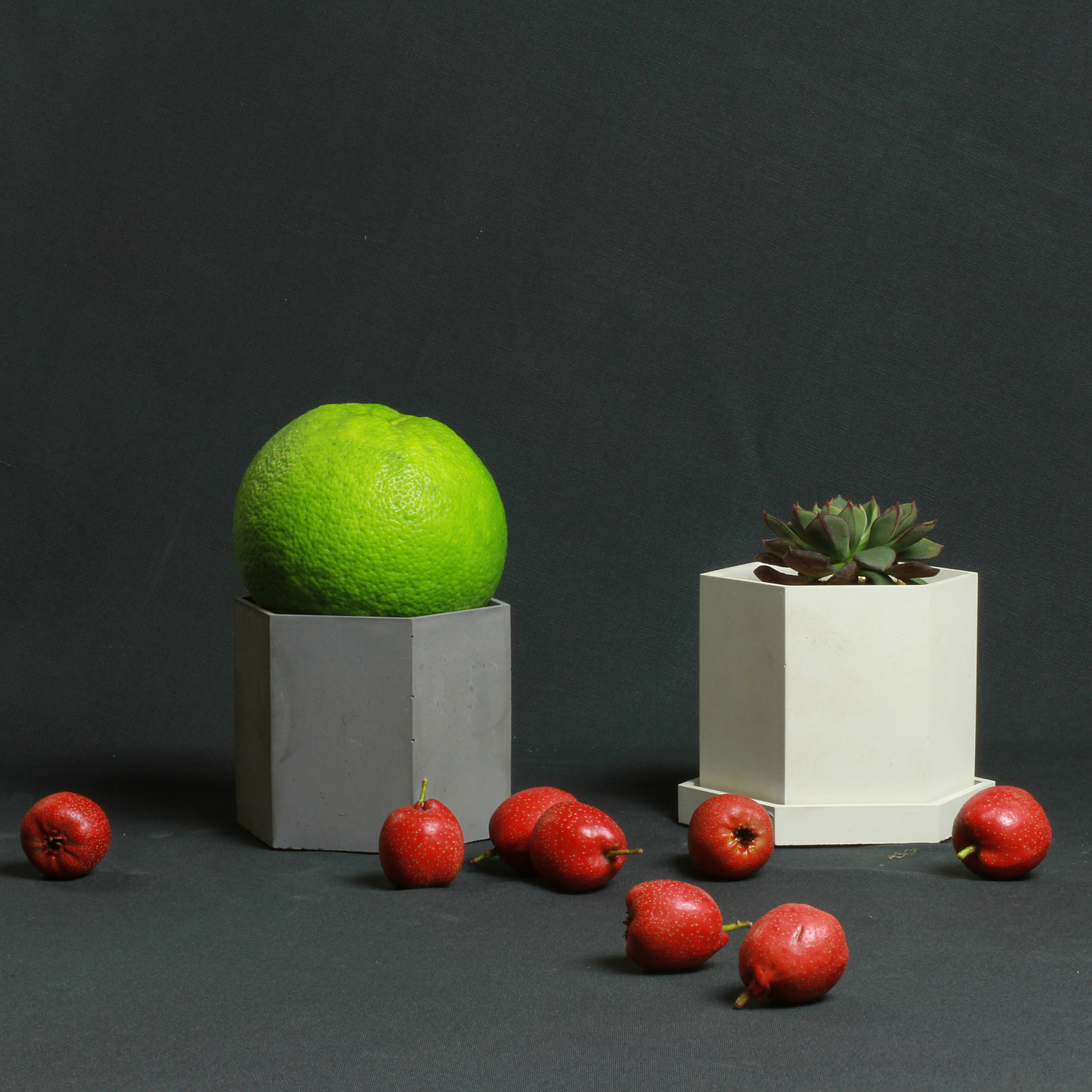Simple, exquisite and modern creative fair faced concrete flowerpot，
