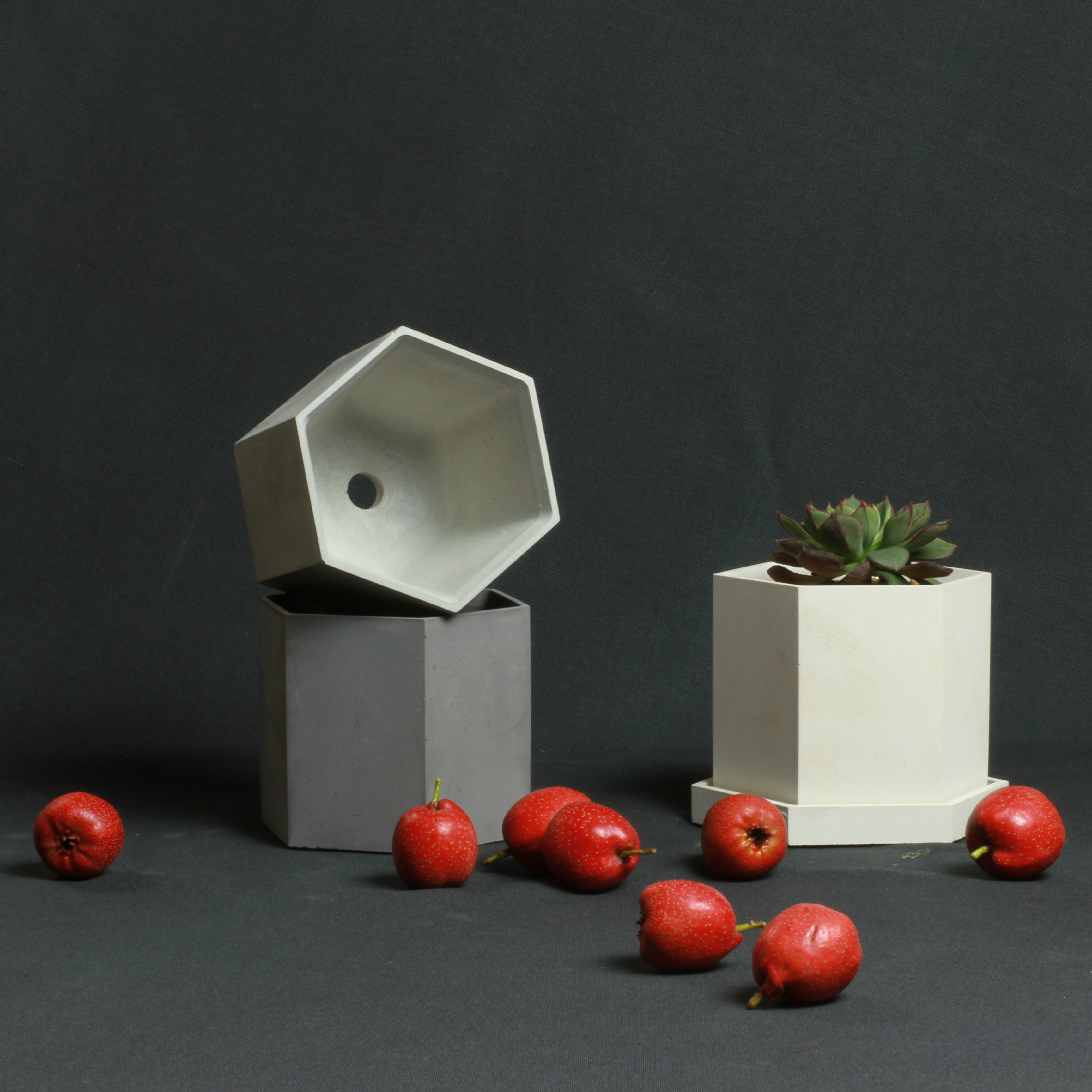 Simple, exquisite and modern creative fair faced concrete flowerpot，