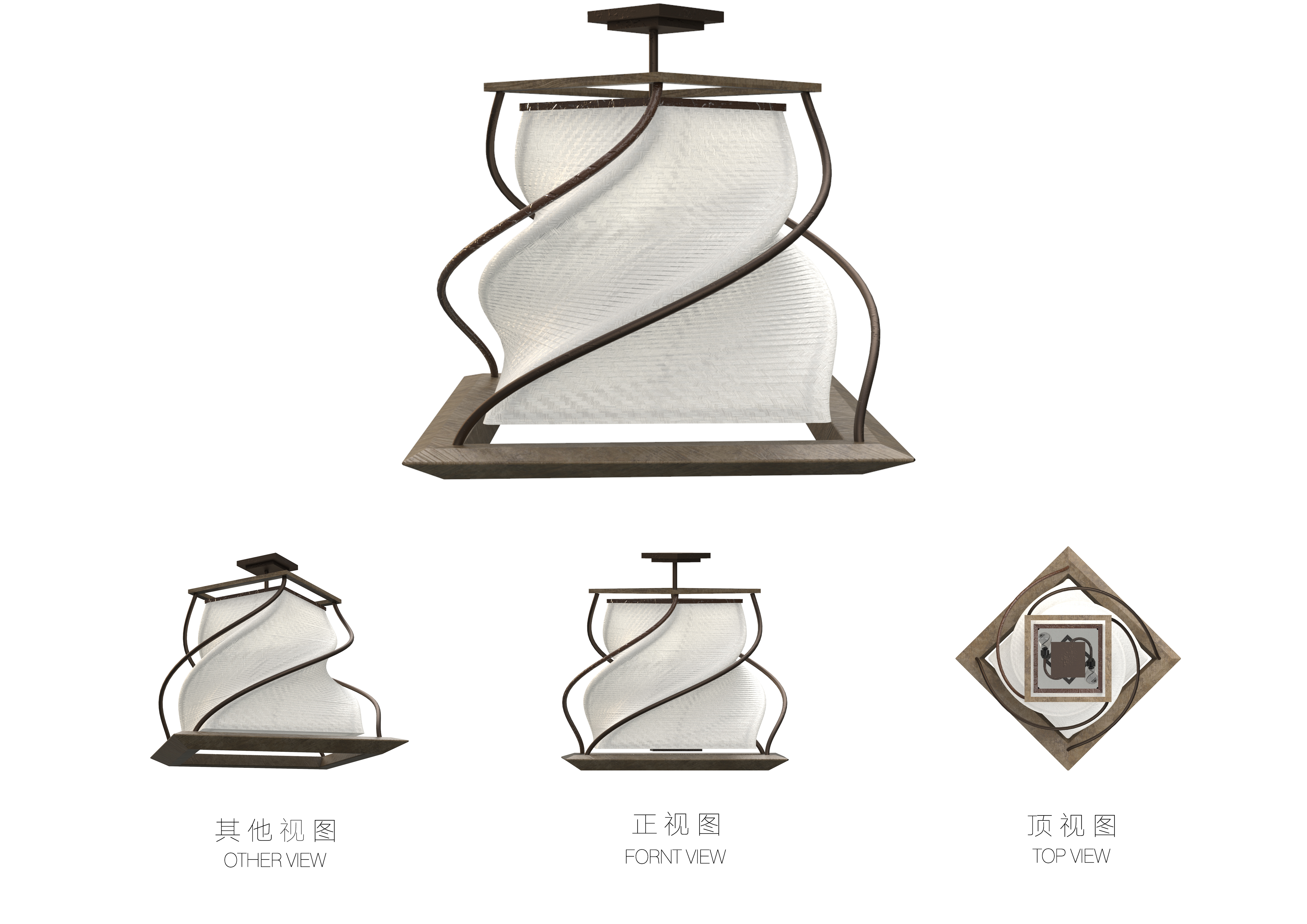 Retro，American lamp，lamps and lanterns，workmanship，a chandelier，