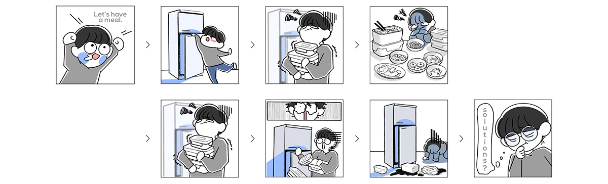 Refrigerator，practical，concept，hygiene，