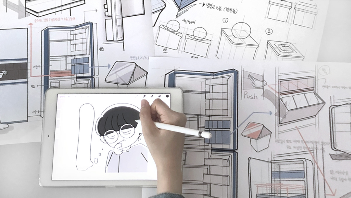 Refrigerator，practical，concept，hygiene，