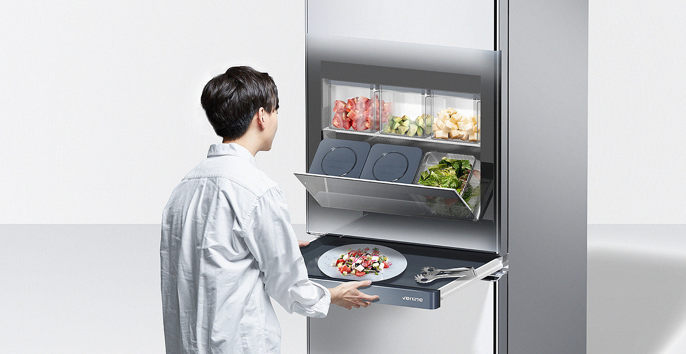 Refrigerator，practical，concept，hygiene，