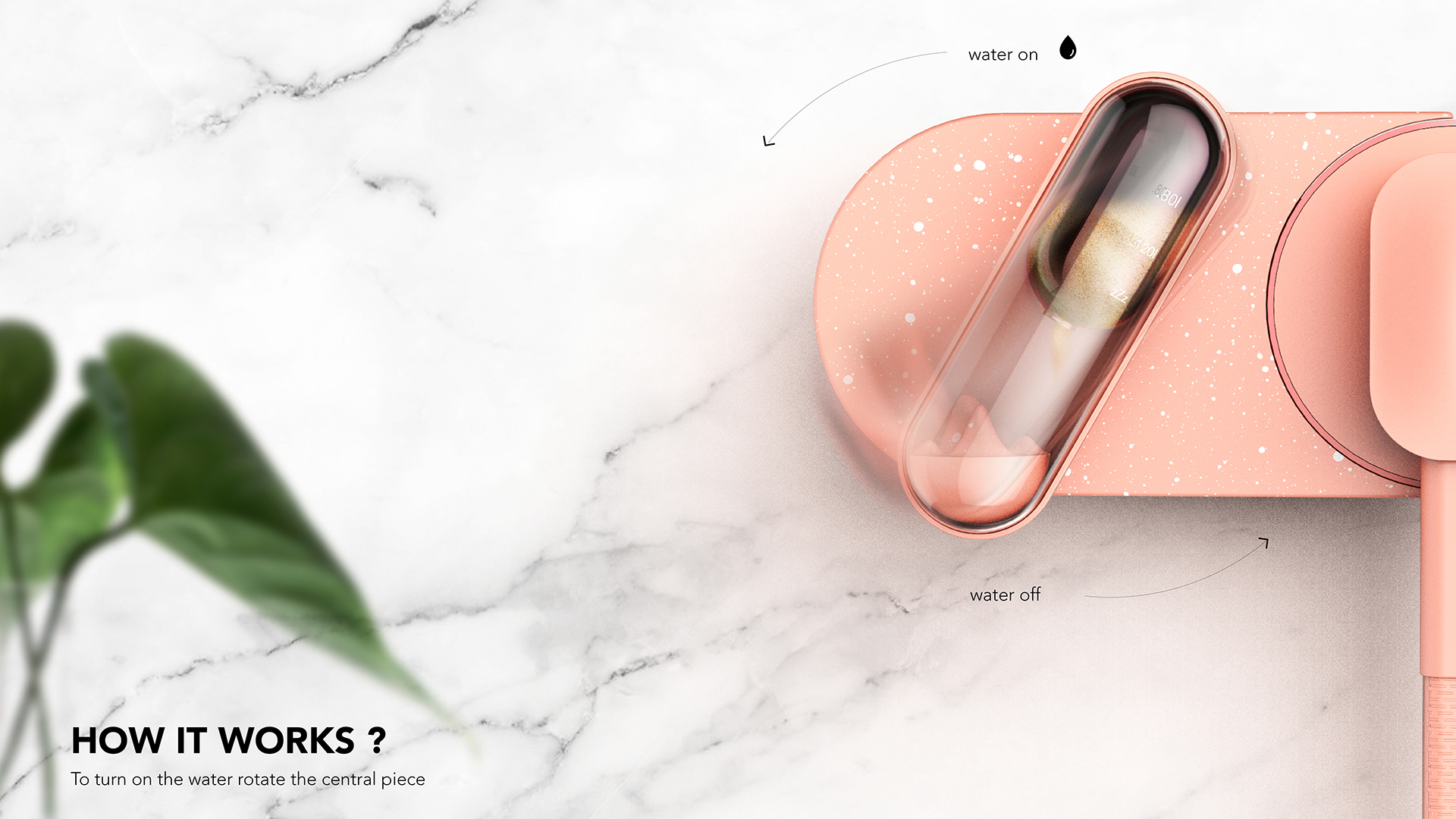 Dripping water，Shower faucet，concept，