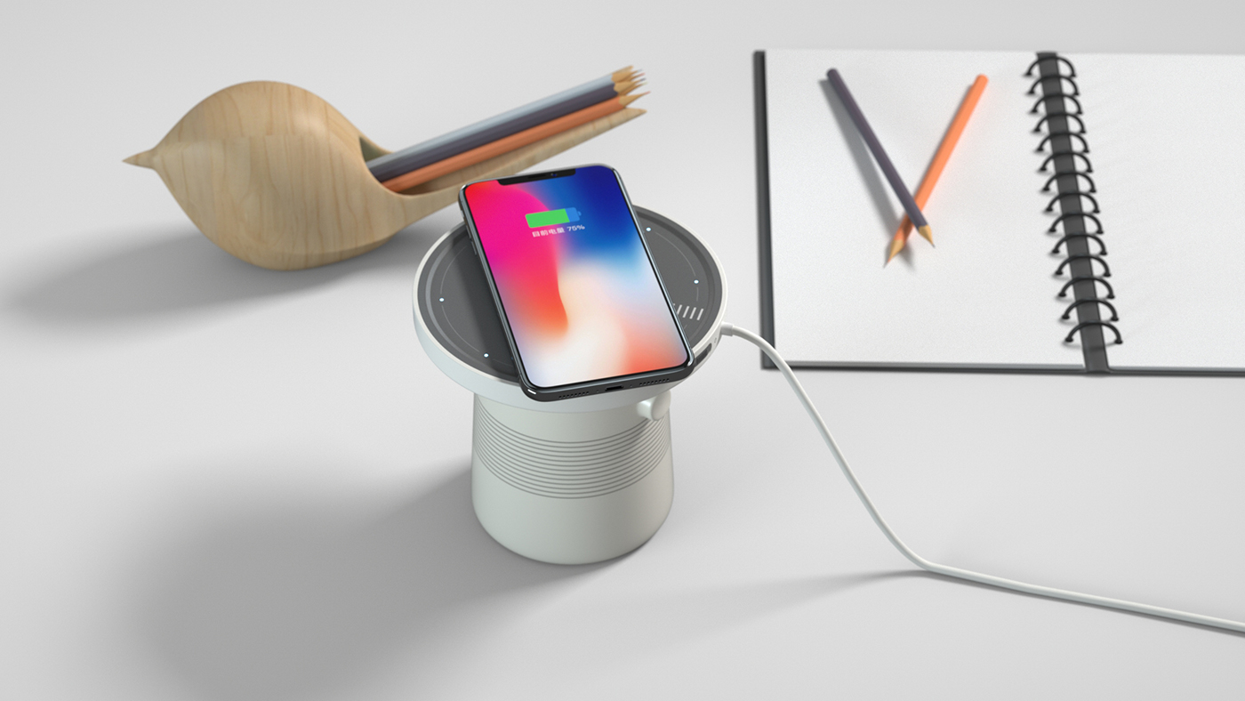 Thermostatic water cup，wireless charger ，