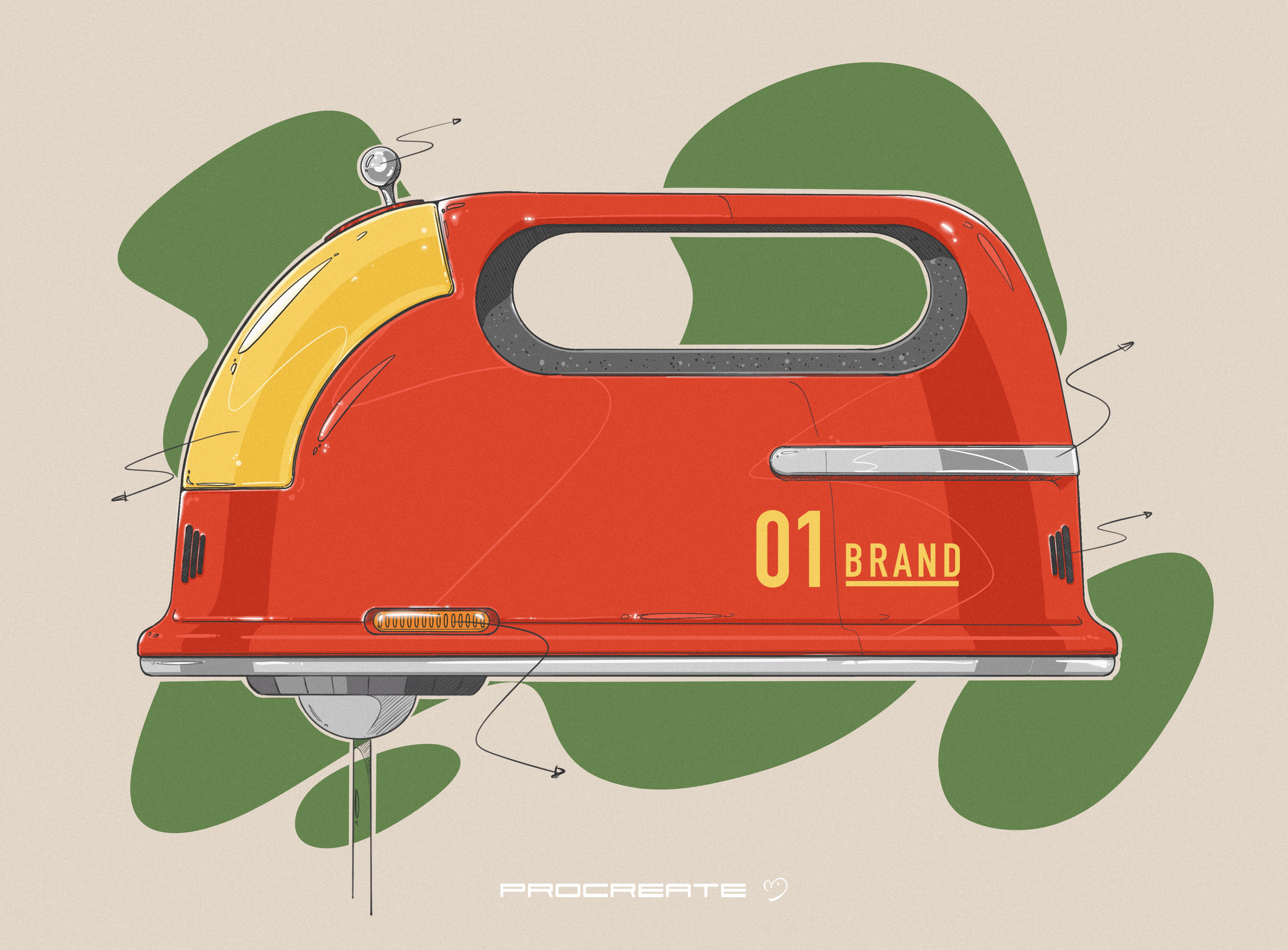 Hand drawn，Ubee ，product，