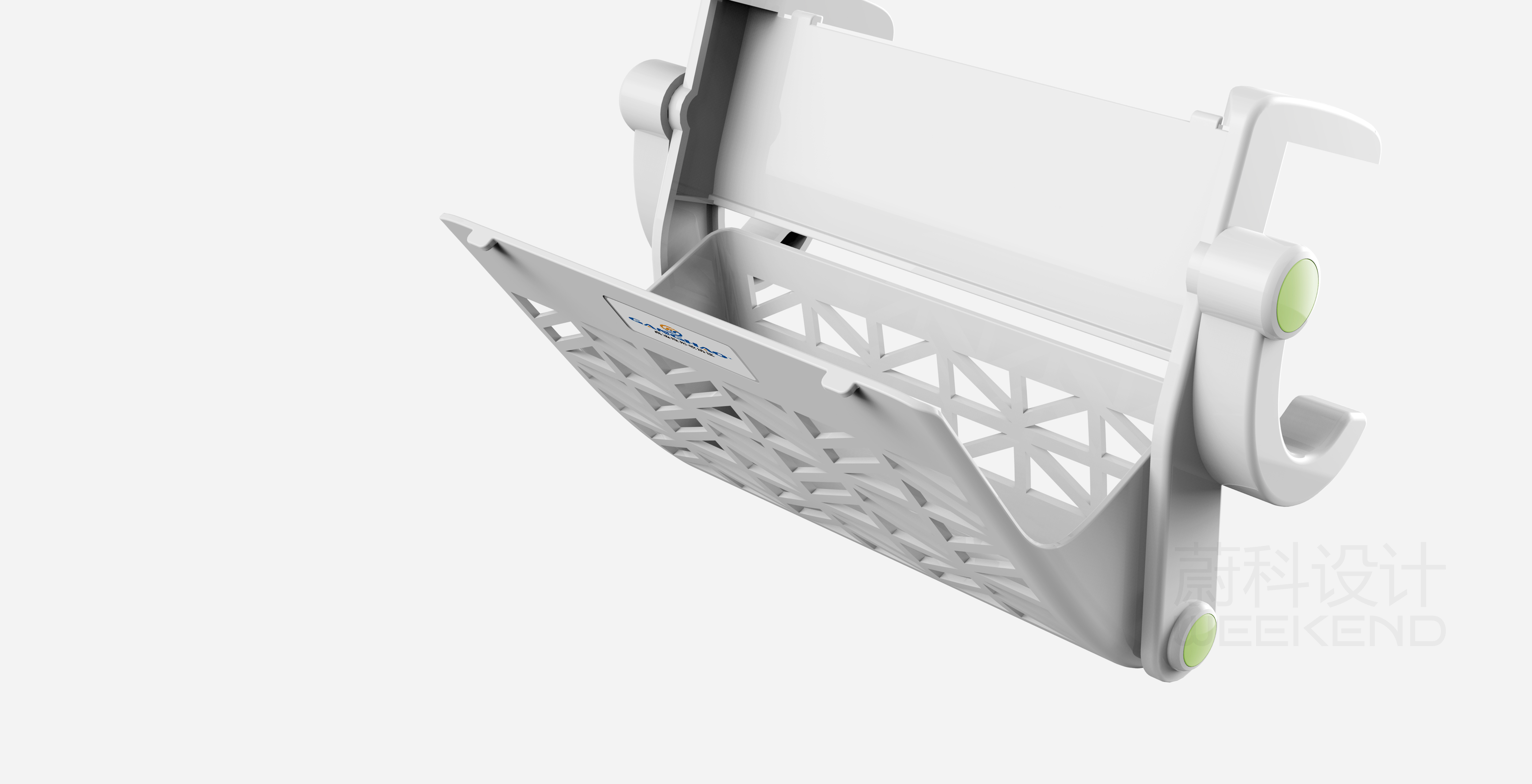 Double clip fixing，Multi scenario application，Folding invisible design，Multifunctional storage basket，