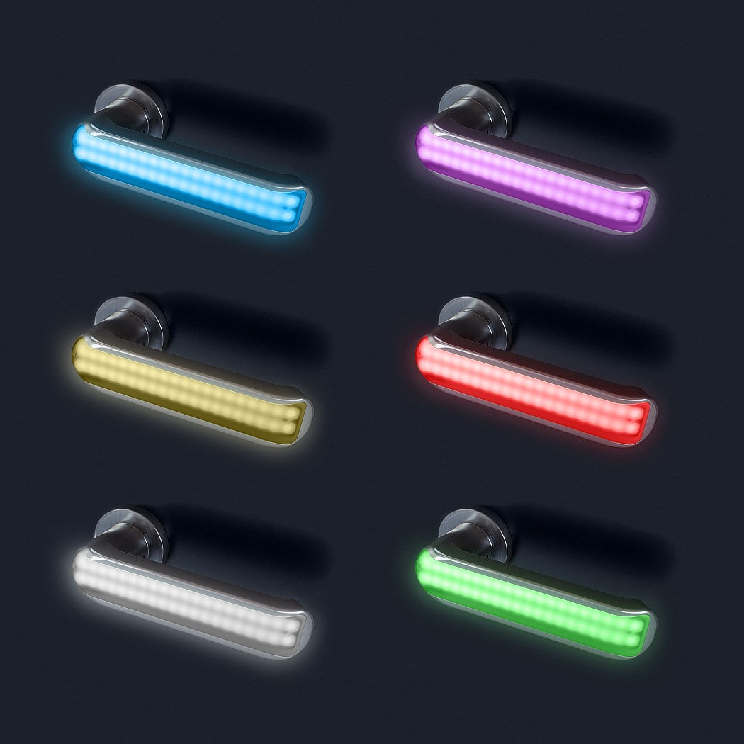 Door handle，led，multi-function，ultraviolet rays，security，