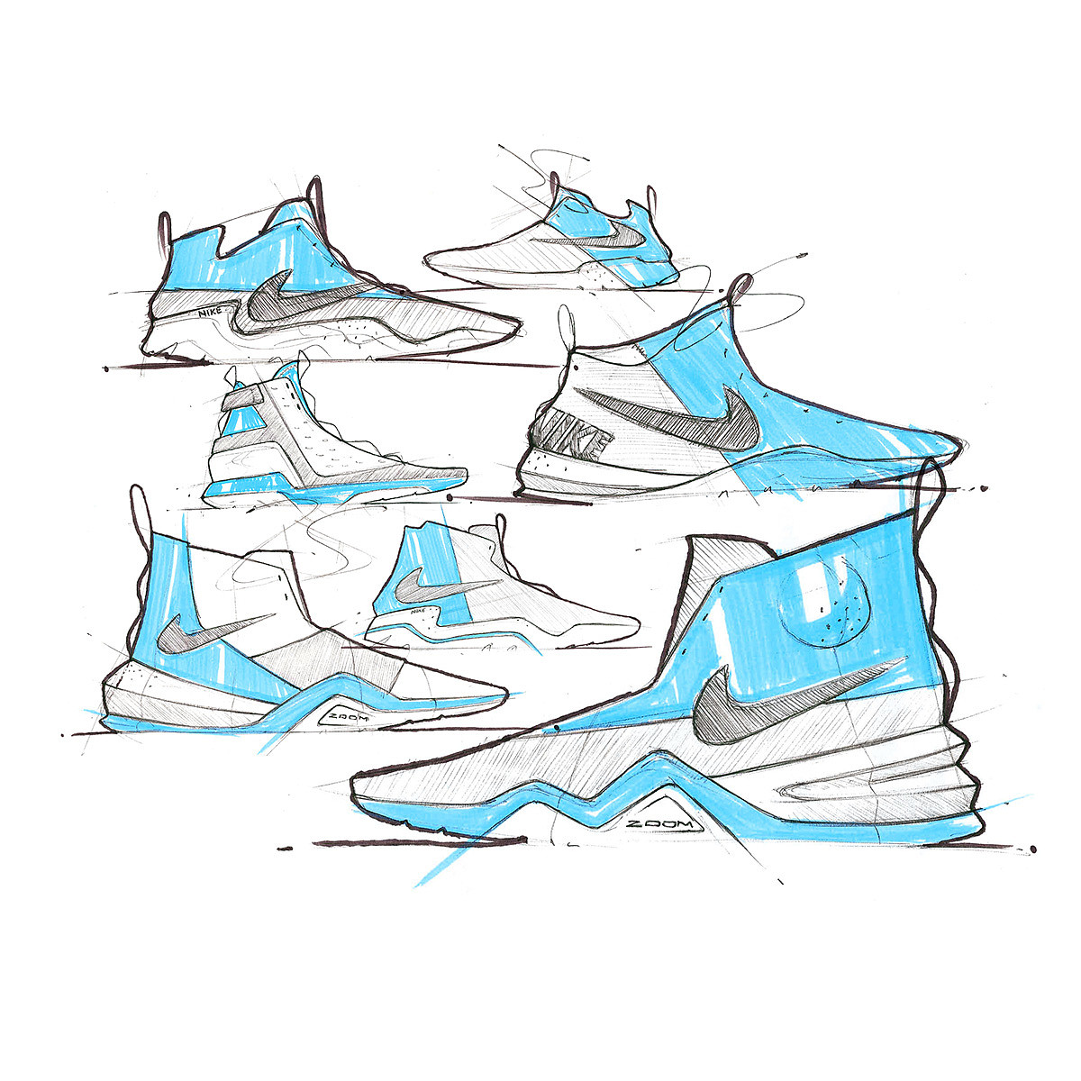 Daniel CORIC，ps，design sketch，shoes，Hand drawn collection，