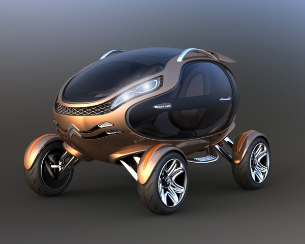 Scooter，automobile，concept，Cool，golden，