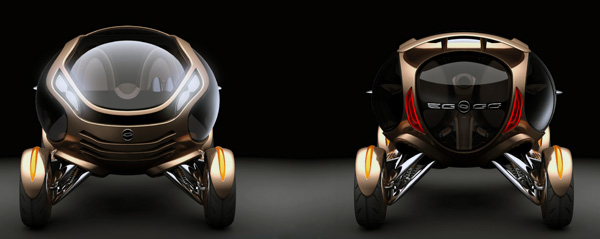 Scooter，automobile，concept，Cool，golden，