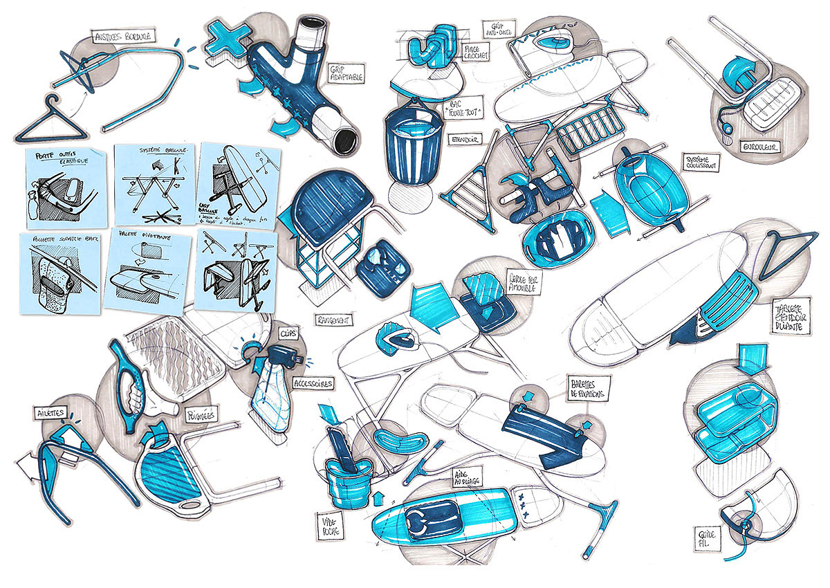 Iron，multi-function，Foldable，Design process，Ironing board，Ironing board，