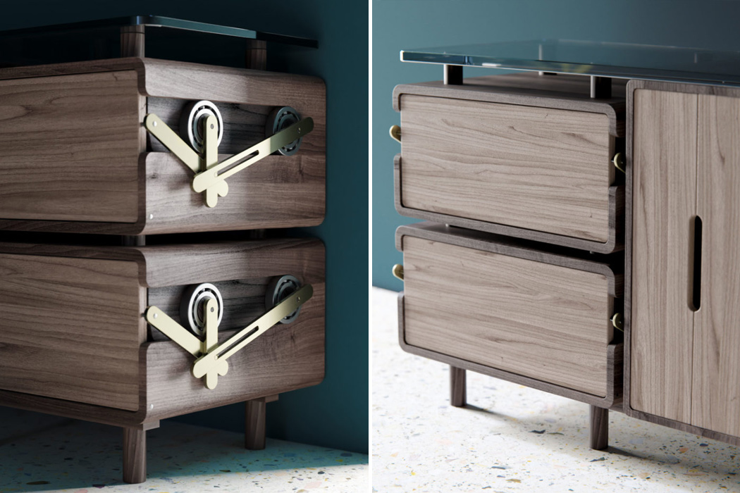 sideboard，wooden ，Bearing，Retro，