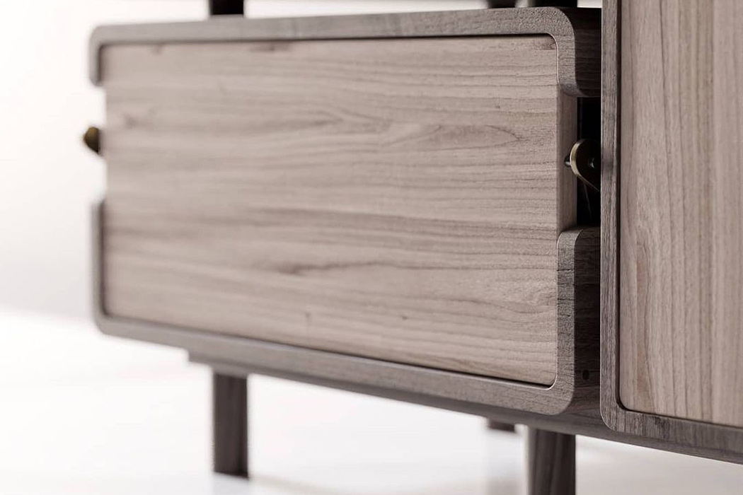 sideboard，wooden ，Bearing，Retro，