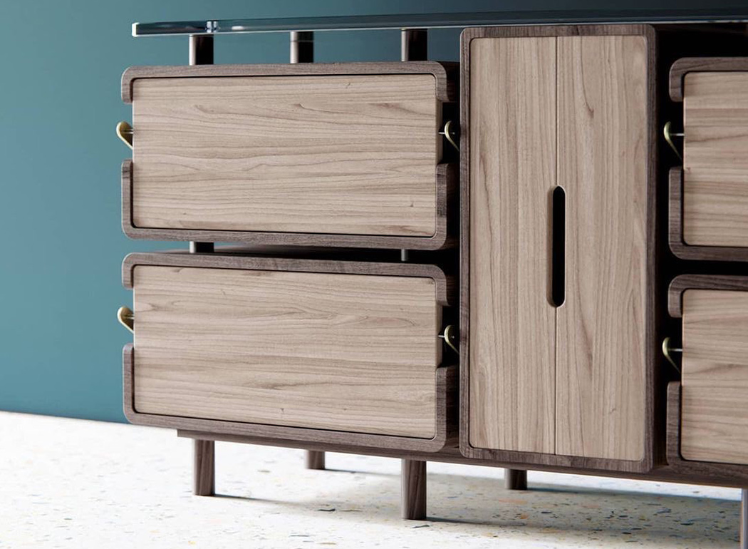 sideboard，wooden ，Bearing，Retro，