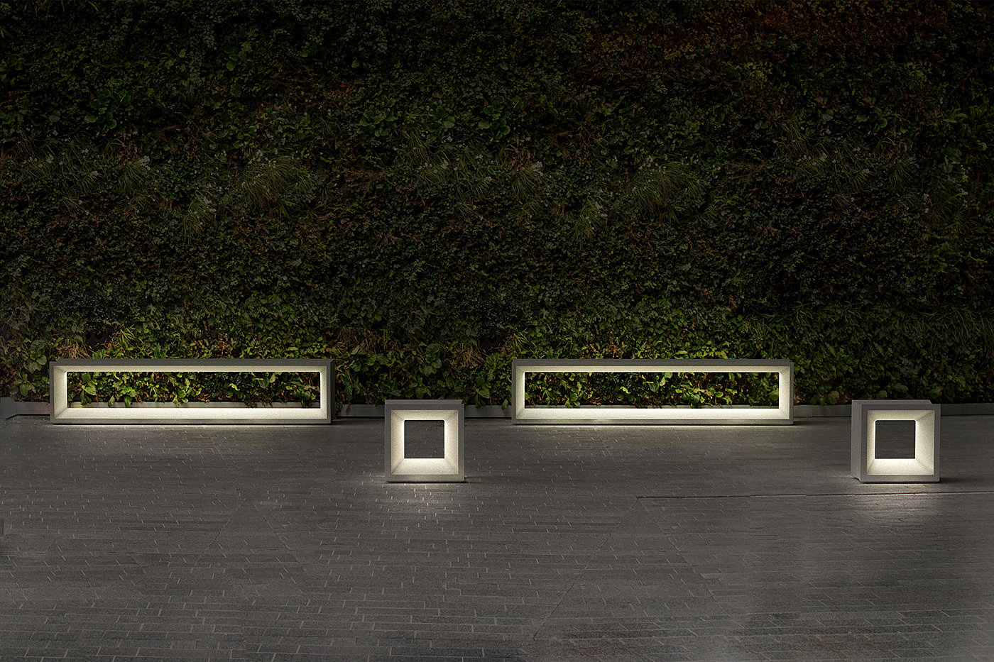 bench，city，lighting，concrete，