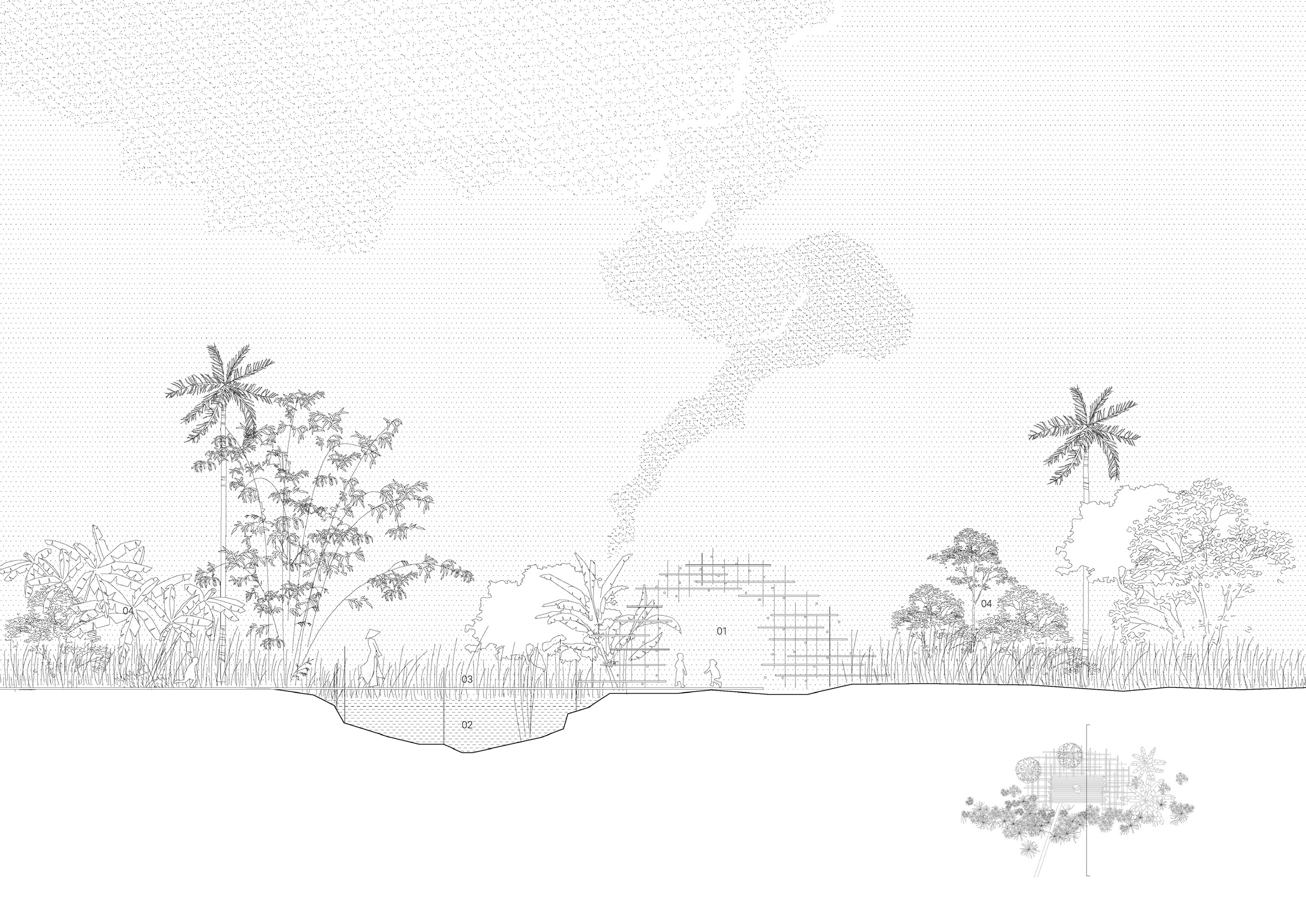 Architecture，Batten，straw，exhibition hall，