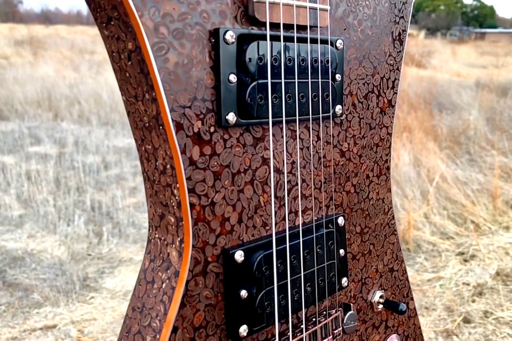 Electric guitar，coffee bean，Burls Art，