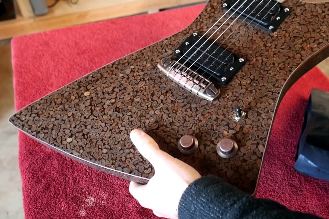 Electric guitar，coffee bean，Burls Art，